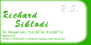 richard siklodi business card